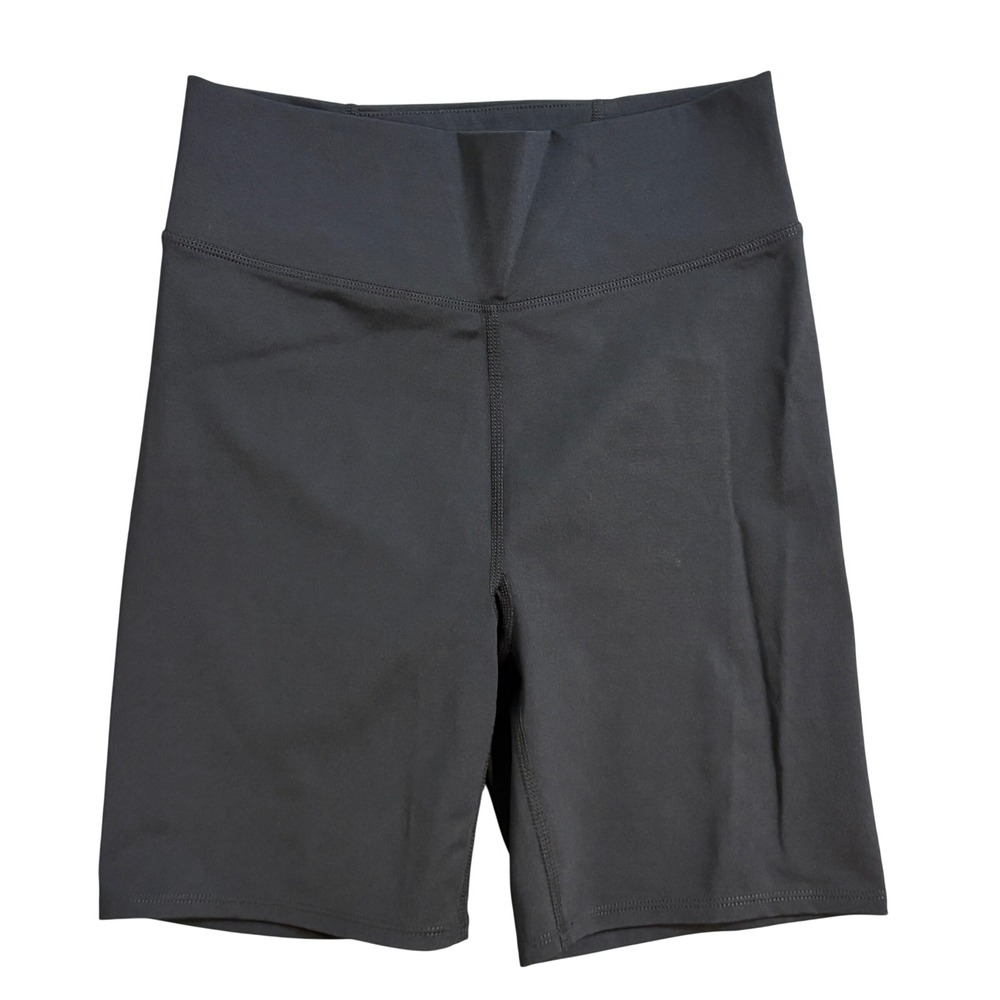 NWT Madewell MWL Form High-Rise 7" Biker Shorts Black MD298 Womens Size M
